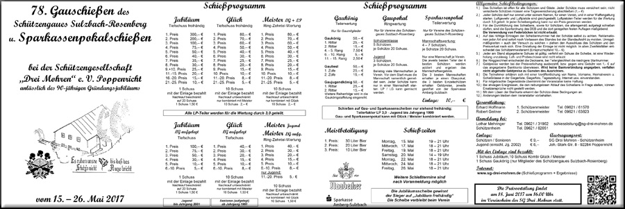 Gauschießen 2017 SchießprogrammNOF